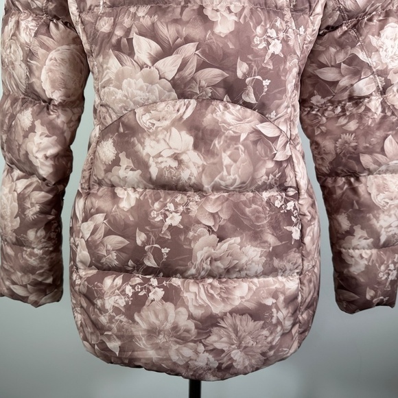 Athleta Downtown Printed Jacket in Antoinette Floral Pink Small Down Coat - Picture 11 of 16